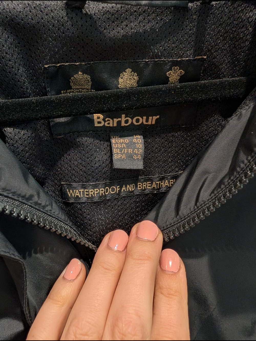 Barbour Denstone Black Hooded Drawcord Utility Jacket - Picture 3 of 6